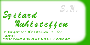 szilard muhlsteffen business card
