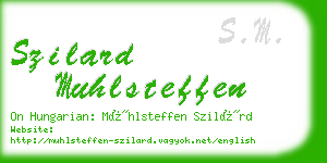 szilard muhlsteffen business card